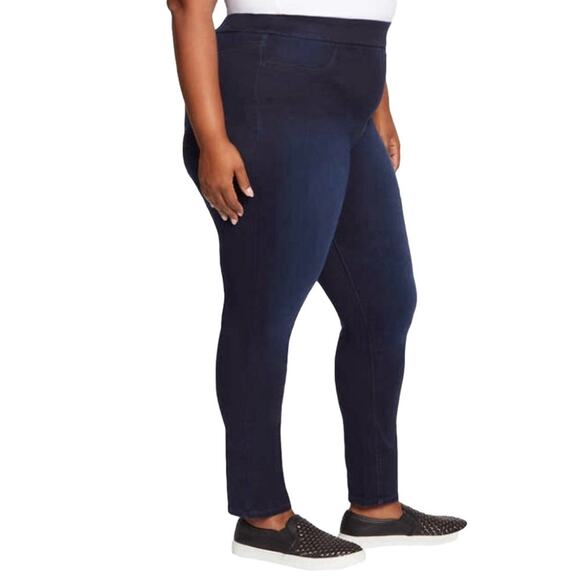 Gloria Vanderbilt Women's Pants Pull On Stretch Black Blue 2 Pairs Size 22 NWT - Picture 11 of 14